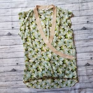 Cabi | sheer butterfly top, size small